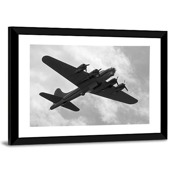 World War II Era Heavy Bomber On A Mission Canvas Wall Art-3 Horizontal-Gallery Wrap-25" x 16"-Tiaracle