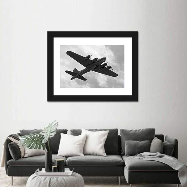 World War II Era Heavy Bomber On A Mission Canvas Wall Art-3 Horizontal-Gallery Wrap-25" x 16"-Tiaracle