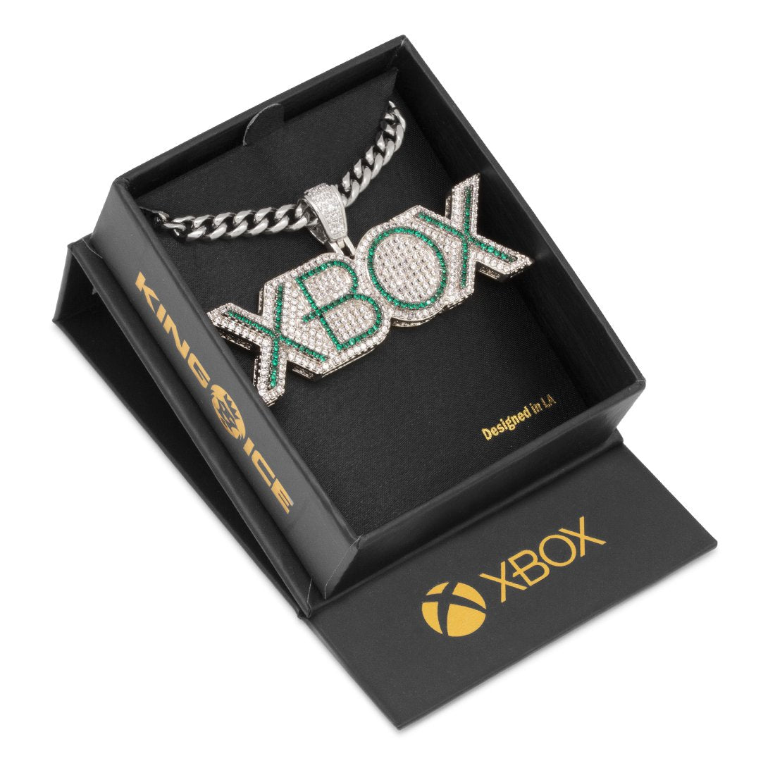 Xbox x King Ice - Emerald Xbox Necklace