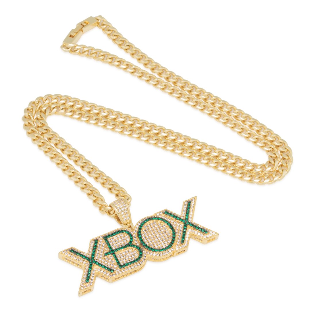 Xbox x King Ice - Emerald Xbox Necklace