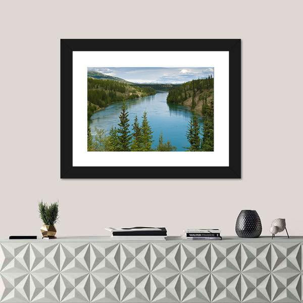 Yukon River Canvas Wall Art-1 Piece-Framed Print-20" x 16"-Tiaracle