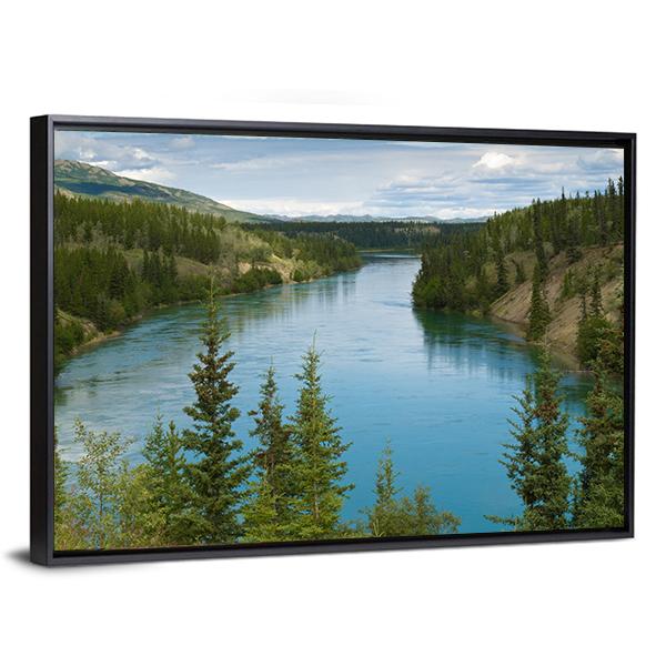 Yukon River Canvas Wall Art-3 Horizontal-Gallery Wrap-25" x 16"-Tiaracle