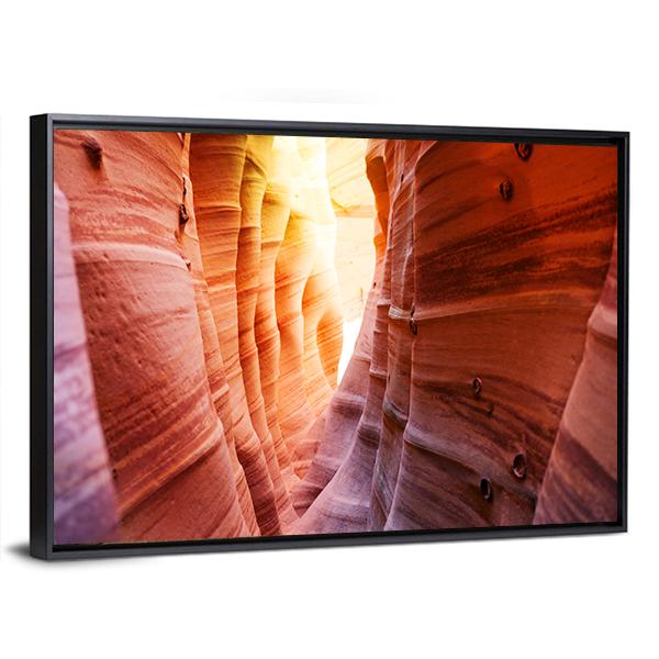 Zebra Slot Canyon Utah USA Canvas Wall Art-3 Horizontal-Gallery Wrap-25" x 16"-Tiaracle