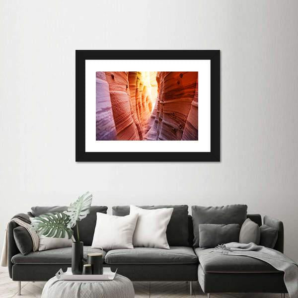 Zebra Slot Canyon Utah USA Canvas Wall Art-3 Horizontal-Gallery Wrap-25" x 16"-Tiaracle