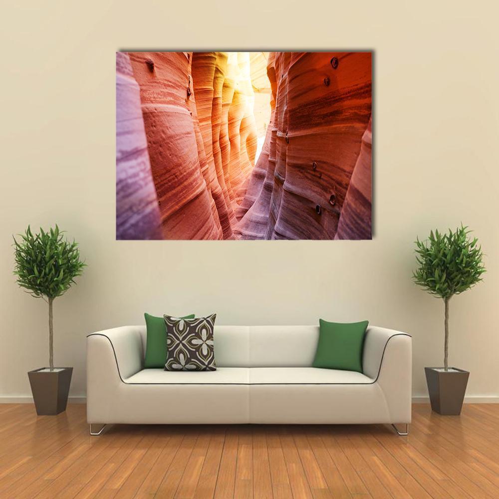 Zebra Slot Canyon Utah USA Canvas Wall Art-1 Piece-Gallery Wrap-48" x 32"-Tiaracle