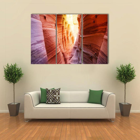 Zebra Slot Canyon Utah USA Canvas Wall Art-3 Horizontal-Gallery Wrap-37" x 24"-Tiaracle